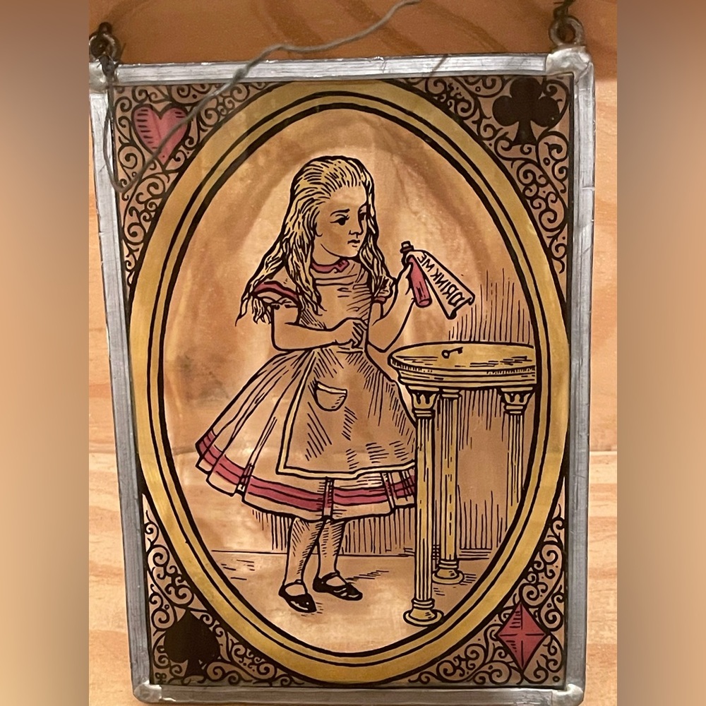 John Tenniel 1960s stained glass alice in wonderland